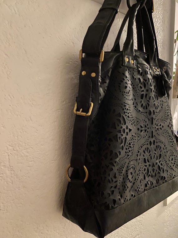 DIVA Design black handbag - Openwork pattern - To… - image 3