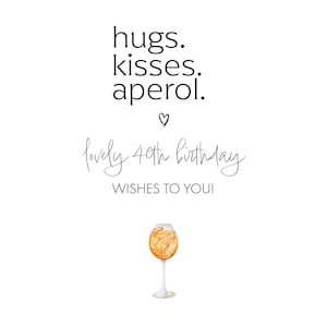 Cartão de aniversário digital para o aniversário de 40 anos | Cartão de última hora para imprimir | Cartão comemorativo Aperol Spritz | Download instantâneo