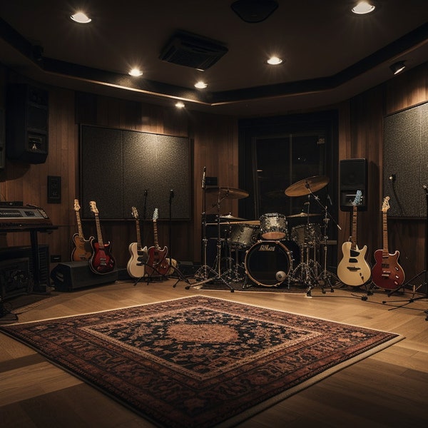 Video Call Background - Music Recording Studio 01