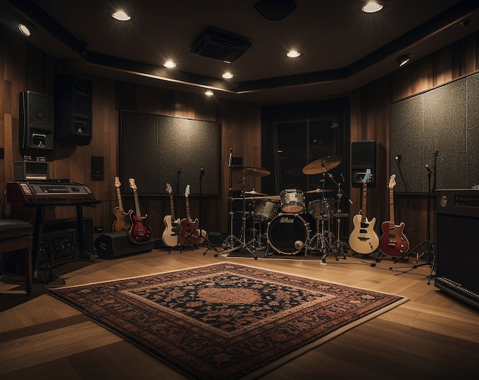 Video Call Background Music Recording Studio 01 - Etsy