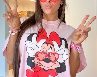 T-shirt ou sweat-shirt pour femme Saint-Valentin Minnie.