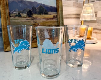The Detroit Lions: 16 oz Beer Glass