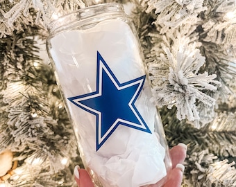 The Dallas Cowboys Americas Team: Cup with Lid and Straw Mug or Beer Glass.