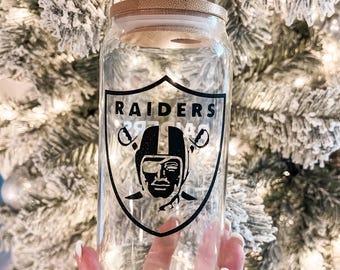 Las Vegas Raiders Raider Nation: Tazza con coperchio e cannuccia, boccale o bicchiere da birra.