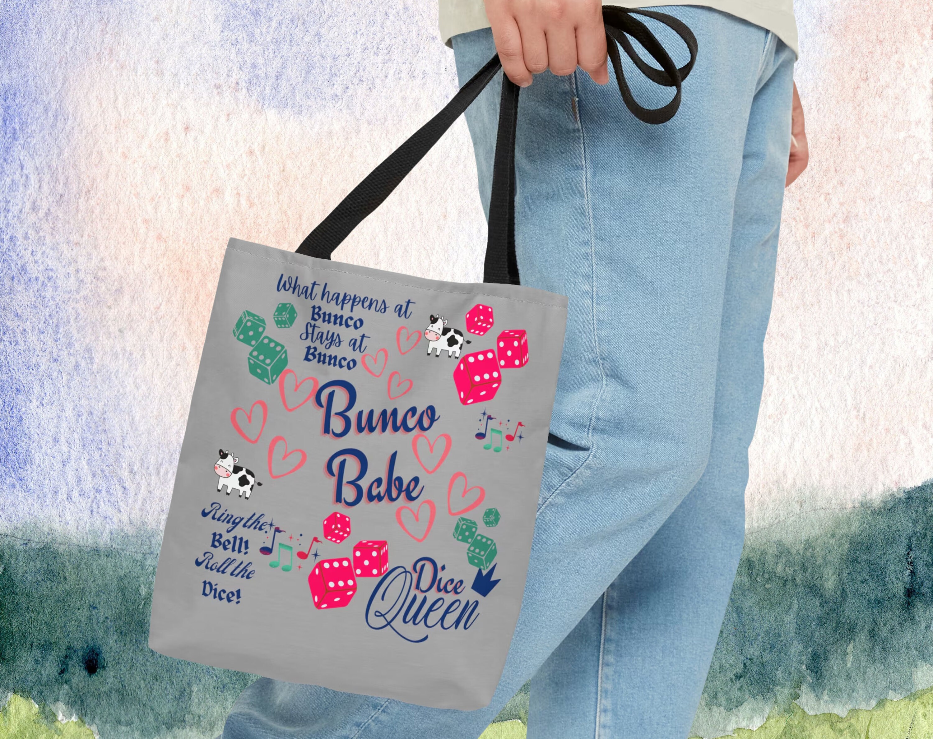 BUNCO BABE Tote Bag, Bunco Friends, Gift for Her, Friend Gift, Girls