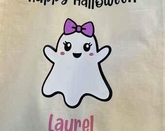 Halloween Trick-or-Treat Bag Customized with Your Child's Name Ghost or Spiker Candy Bag