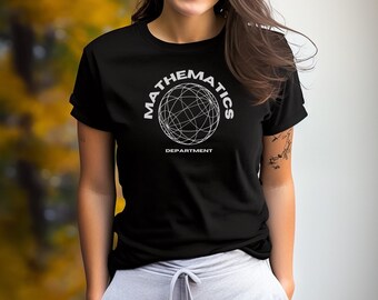 Mathematics Department T-Shirt, Wire Globe Design