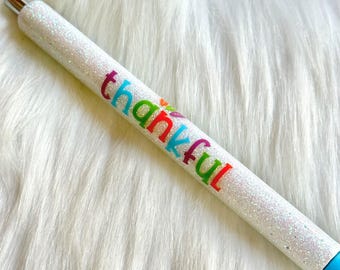Thankful InkJoy Gelstift Geschenk für psychische Gesundheit Befürworter Therapeut Geschenk Mindset Dankbarkeit - Inspirierte Wertschätzung Mitbewohner Geschenk