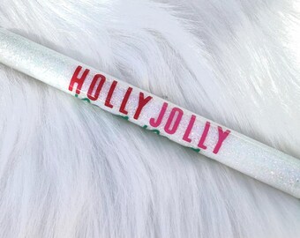 Holly Jolly Mama Glitter Inkjoy Pen aangepaste vakantie moederschap pen cadeau voor moeders kerst pen Secret Santa cadeau moeder kous Stuffer