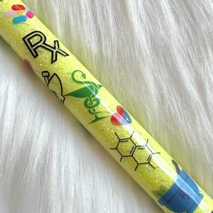 Pharmacist Inkjoy Gel Pen Pharmacy Students Gift Pharmacy Graduation Gift with Medical Symbols, Rx, Pills, Chemistry Bond, and Heart Design