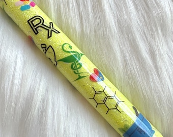 Pharmacist Inkjoy Gel Pen Pharmacy Students Gift Pharmacy Graduation Gift with Medical Symbols, Rx, Pills, Chemistry Bond, and Heart Design