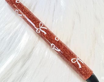 Bolígrafo InkJoy con purpurina en gel y lazo de cinta delicado