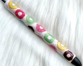 InkJoy Gel Glitter Pen Handgemachter nachfüllbarer Stift mit Donut-Thema für Donut-Liebhaber, Lehrer, Studenten, Bürogeschenke Mitbewohnergeschenk