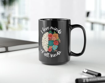 Love All Minds - Black Mug, 15oz