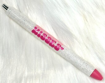 Besos de San Valentín Bolígrafo de gel con purpurina InkJoy Love Day Bolígrafo InkJoy hecho a mano Regalo para novia