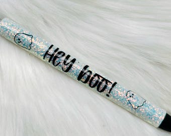 Halloween InkJoy Gel Glitzer Stift Handgemacht Haunted Hey Boo Geist Halloween InkJoy Gelstift Treat Bag Stuffer Geschenk glitzernder Feiertags-Stift