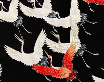 Antiker japanischer Holzschnitt Kunstdruck, Vintage Vogel Poster, Vintage japanischer Kranich Wandkunst, Ukiyo-e Kranich Kunst, Wohndekor, digitaler Download