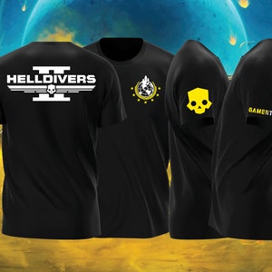 Helldivers 2 T-Shirt w/Custom Gamertag, Clan Name, or name on sleeve