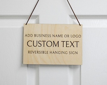 Double Sided Hanging Door Sign Welcome In Session Wooden Sign for Office Therapy Treatment Clinic Business Event Room Custom Laser Engraved