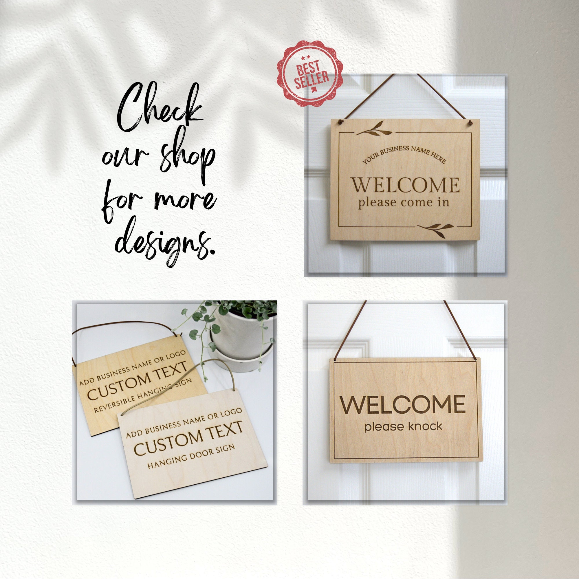 Reversible Welcome Sign in Session Sign for Office Door Sign - Etsy
