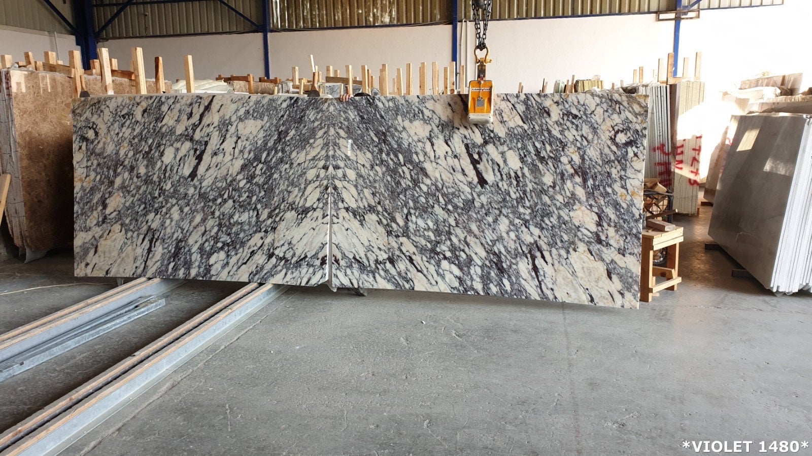 Natural Marble Stone Sample: Calacatta Viola, Carrara (5”x5”)