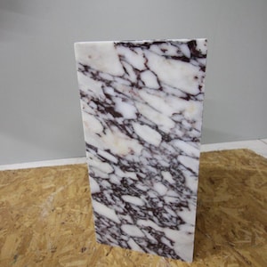 Calacatta Viola Marble Plinth Coffee Table: Pedestal Side Table image 15
