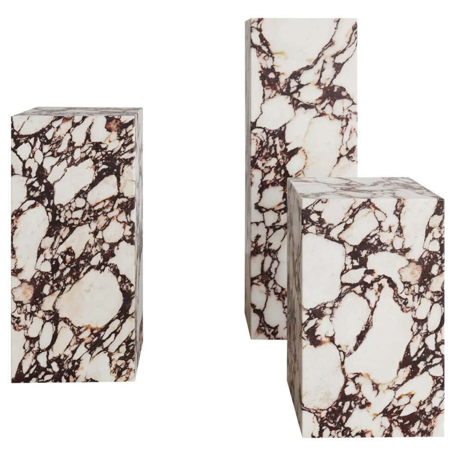 Calacatta Viola Marble Plinth Coffee Table , Marble Coffee Table