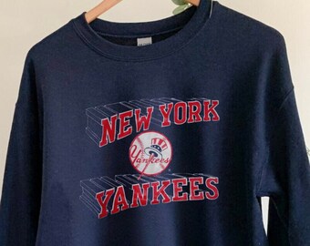 Yankees Vintage Sweater Gift for Yankee Fans Baseball Retro Designs Vintage Yankees Sweatshirt for New York Fans