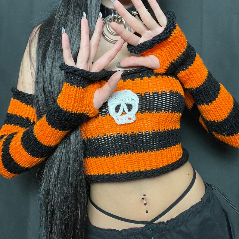 Witch Closed Eyes Crop Top From Omen