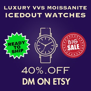 VVS Moissanite Watch, Automatic Bust Down Diamond, Iced Out Mechanical Wristwatch, Luxury Diamond Watch Hip Hop Jewelry For Men