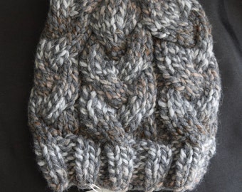 Gorro Beanie grueso Cables de Monster - Mezcla Natural