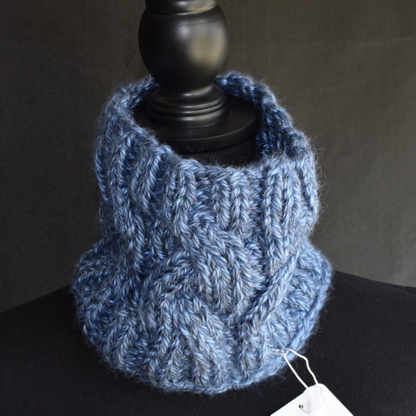 Chunky Cabled Neck Warmer - Hand Knit - Sleepy Hollow