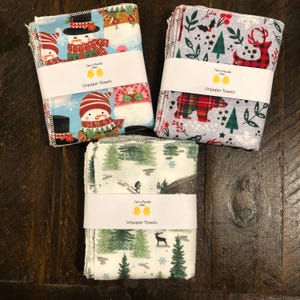 HOLIDAY UNPAPER TOWELS - Reusable Paperless Towels | Cloth Paper Towels | Zero-Waste Paper Towels | Kitchen Towels | Eco-Friendly Towels