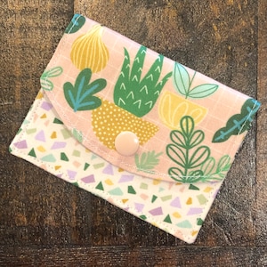 PLANTAS DE CASA - Mini Monedero / Monedero de Tela Pequeña / Monedero de Tarjeta / Monedero de Viaje / Monedero de Dos Bolsillos / Monedero Minimalista