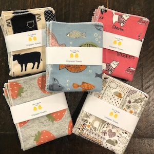 UNPAPER TOWELS - Reusable Paperless Towels | Cloth Paper Towels | Zero-Waste Paper Towels | Kitchen Towels | Eco-Friendly Unpaper Towels