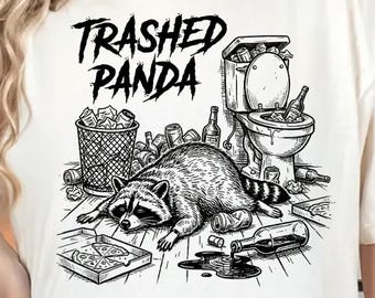 Drunk Raccoon PNG – Funny Party Animal Clipart (Digital Download)