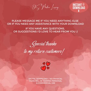May include: Red and white digital download graphic with the text "US Modern Luxury" and "Instant Download". The image includes the text "Please message me if you need anything else" and "Special thanks to my return customers!"