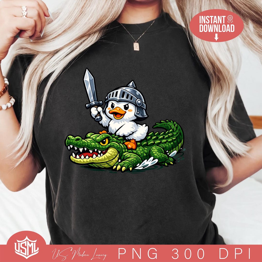 Knight Riding Alligator Duck Knight Riding Alligator PNG: Fantasy Animal Warrior Clipart ...