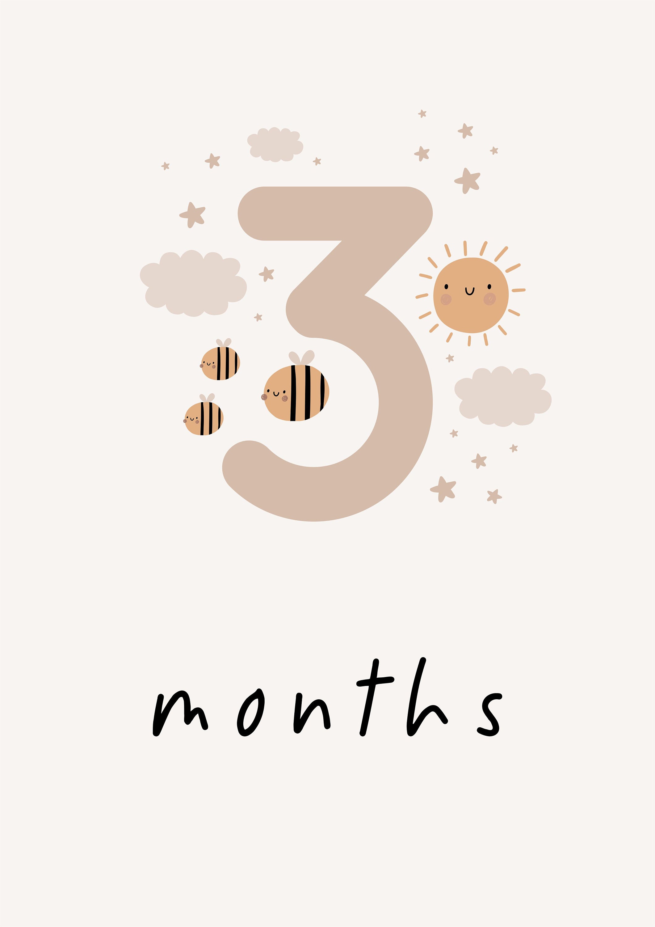 Monthly Milestone Cards Boho Printable Monthly Milestone - Etsy