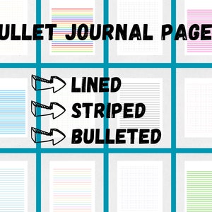 Forrado, listrado e com marcadores - páginas do Bullet Journal