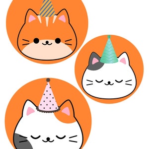 Cats in Hats - Printable Party Décor - Etsy