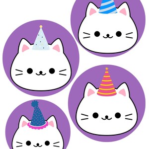Cats in Hats - Printable Party Décor - Etsy