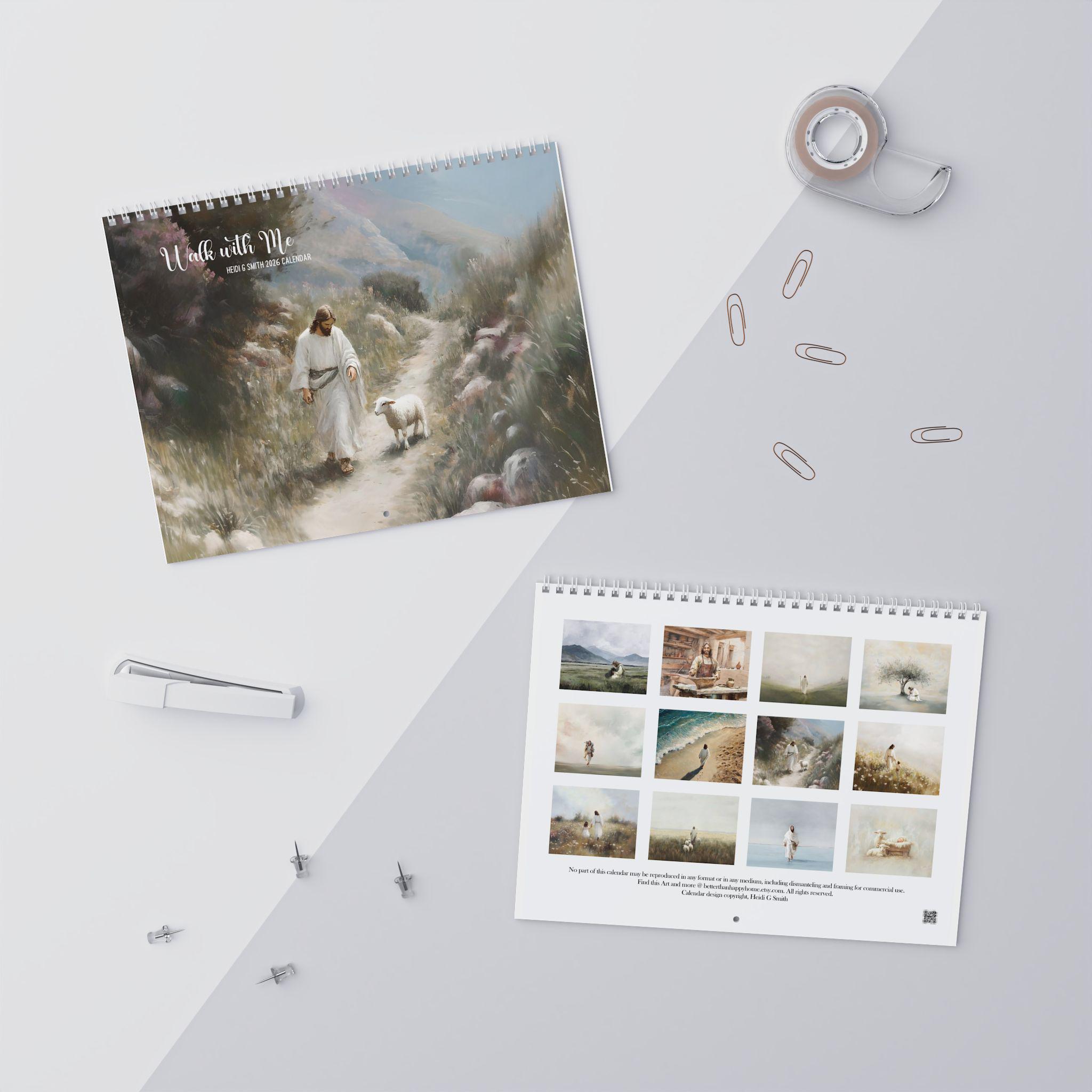 Jesus Wall Calendar 2026 | Religious Art Monthly Calendar, Christian ...