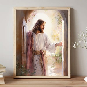 Let Him In - Jesus Christ at the door | Savior | Christian Wall Art | Religious prints | Watercolor | Digital download | LDS Art