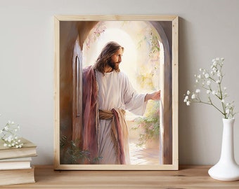 Let Him In - Jesus Christ at the door | Savior | Christian Wall Art | Religious prints | Watercolor | Digital download | LDS Art