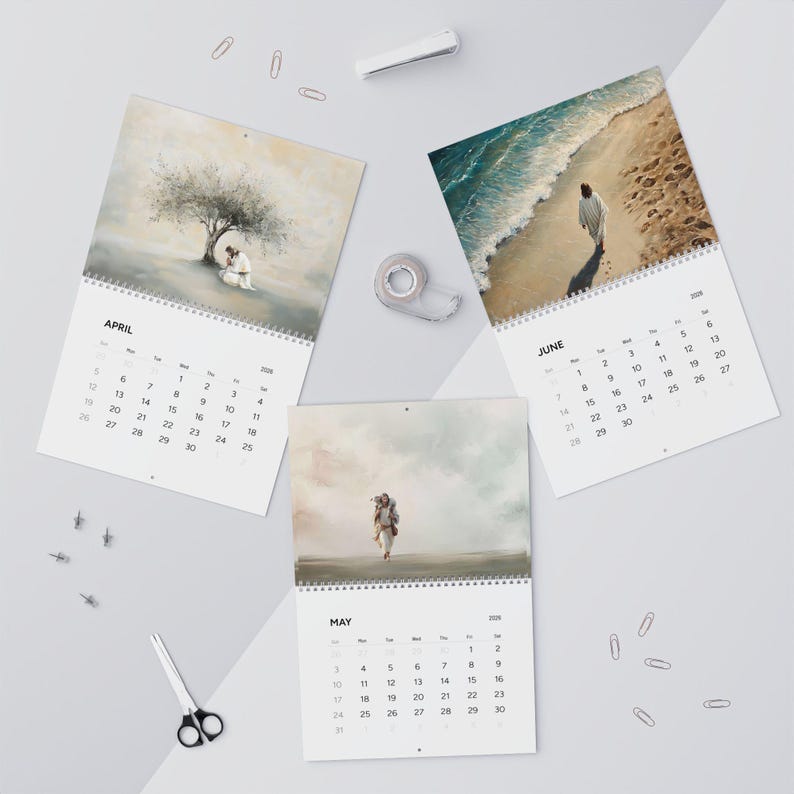 Jesus Wall Calendar 2026 | Religious Art Monthly Calendar, Christian ...