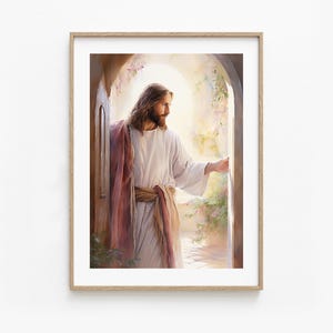 Let Him In - Jesus Christ at the door | Savior | Christian Wall Art | Religious prints | Watercolor | Digital download | LDS Art
