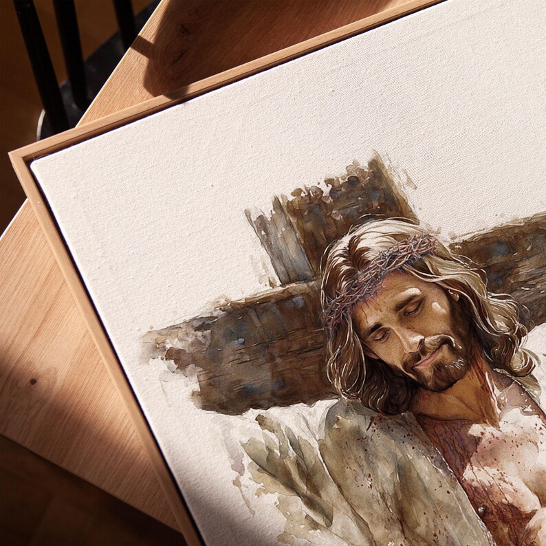 Jesus on the Cross Wall Art | Crucifixion Christian Print | Good Friday ...