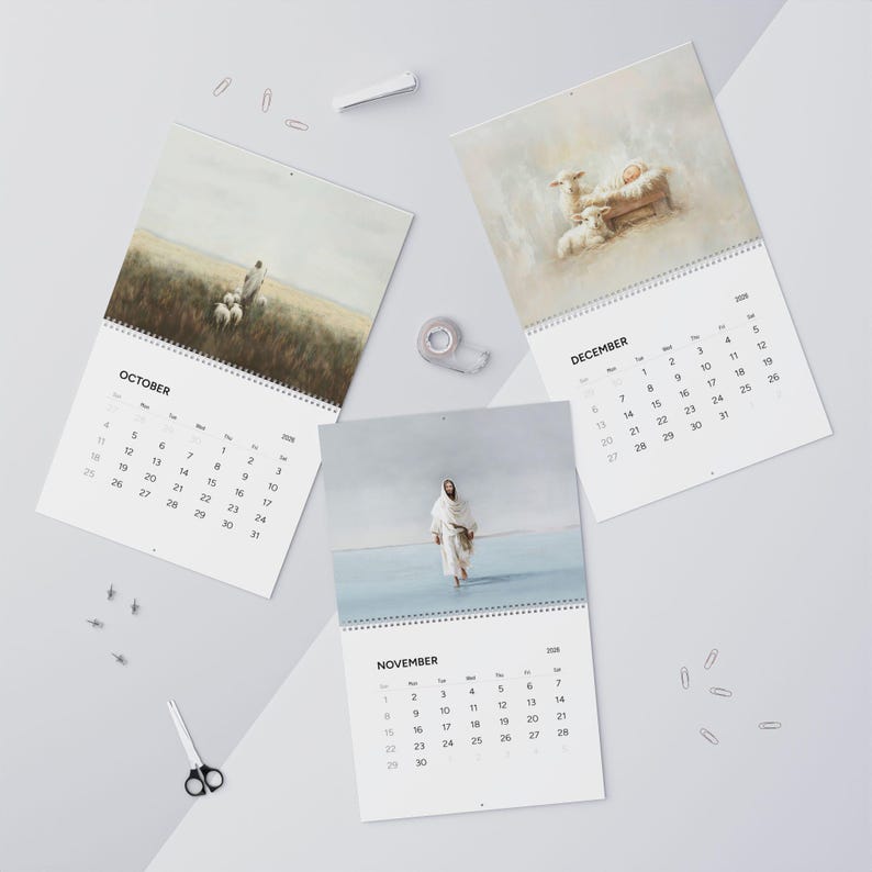 Jesus Wall Calendar 2026 | Religious Art Monthly Calendar, Christian ...