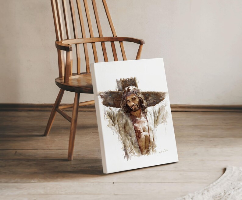 Jesus on the Cross Wall Art | Crucifixion Christian Print | Good Friday ...